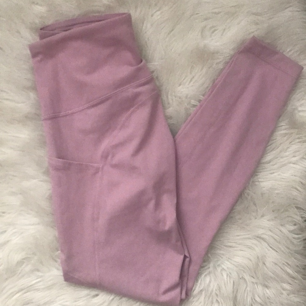Pastel pink yoga pants